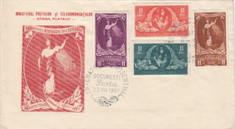 C.D. ROSENTHAL, PAINTER, CENTENARY, SPECIAL COVER, 1951, ROMANIA - Briefe U. Dokumente