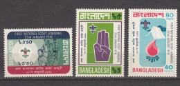 BANGLADESH, 1978, First National Scout Jamboree, Set 3 V, MNH, (**) - Bangladesch