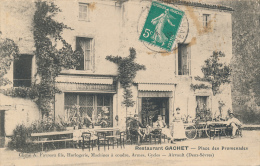 AIRVAULT -  Restaurant Gachet - Carte En L'état - Airvault