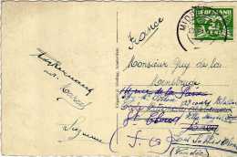 1348 Postal Middelburg 1947 Holanda Reexpedida - 1915-1921 Brits Protectoraat