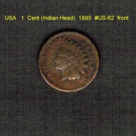 U.S.A.   1  CENT (INDIAN HEAD)  1895  (KM # 90a) (US-62) - 1859-1909: Indian Head
