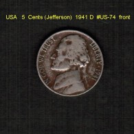 U.S.A.   5  CENTS  (JEFFERSON)  1941 D  (KM # 192) (US-74) - 1938-…: Jefferson