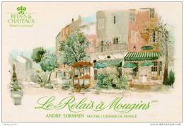 MONGINS VILLAGE DE FRANCE PLACE DE LA MAIRIE  ° ANDRE SURMAIN MAITRE CUISINIER DE FRANCE LE 21 08 1986 - Mougins