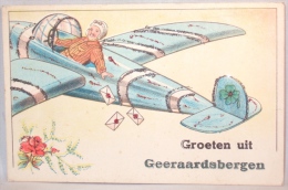 Geraardsbergen. Groeten Uit Geraardsbergen. Illustrator. Illustrateur. Vliegtuigje. Petit Avion. - Geraardsbergen