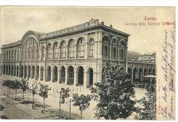 CARTOLINA  - TORINO - FACCIATA DELLA STAZIONE CENTRALE - VIAGGIATA NEL 1905 - Stazione Porta Nuova