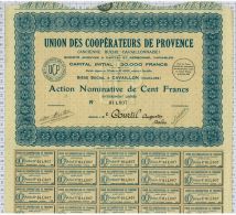 Union Des Coopératives De Provence, Anct Ruche Cavaillonnaise, Petit Tirage - Agricultura