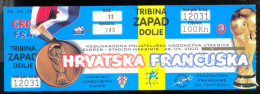 Football Soccer  CROATIA  Vs FRANCE  Ticket  28.05. 2000. Friendly - Eintrittskarten