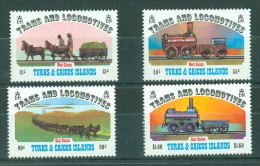 Turks And Caicos - 1983 Horse-drawn Trams And Locomotives MNH__(TH-8969) - Turks And Caicos