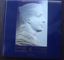 Latvia Lettland Official Coin Set All Coins 2014 Year 1 Cent - 2 Euro In Box BU - Letonia