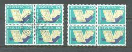 1983 SWITZERLAND U.P.U. 2x BLOCK OF 4 MICHEL: UPU14 MNH ** - Unused Stamps