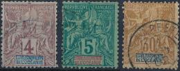 Etablissement Français De L'OCEANIE Poste   4 5 9 (o) Type Groupe 1892 [ColCla] (CV 42 €) - Used Stamps