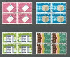 1976 SWITZERLAND U.P.U. BLOCK OF 4 MICHEL: UPU10-13 MNH ** CTO - Nuevos