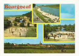 Cp, 44, Bourgneuf-en-Retz,Le Camping Municipal Du Collet Et Le Port, Multi-Vues, Voyagée 1986 - Bourgneuf-en-Retz