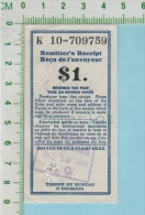 1954 Postal Note ( 90 Cents  Avec Taxe Du Revenu Payée, Timbre De Montreal Place Des Armes P. Quebec Canada ) - Canadá