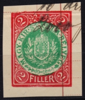 1890's Hungary - FISCAL BILL Tax CUT - Revenue Stamp - Used - Steuermarken