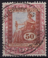 1922 Hungary - Judaical Tax - Revenue Stamp - 50 K - Used - Steuermarken