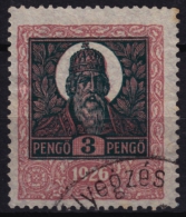 1926 Hungary - Revenue Stamp - 3 P - Used - Revenue Stamps