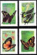 MALDIVES 1987 Papillons N° 1134 à 1137 * * Neufs. MNH - Schmetterlinge