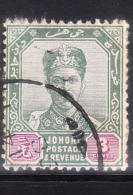 Malaya Johore 1896-99 Sultan Ibrahim 3c Used - Johore