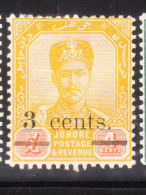 Malaya Johore 1903 Sultan Ibrahim 3c On 4c Used - Johore