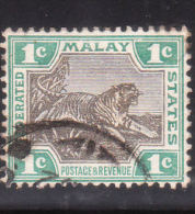 Malaya Federated Malay States 1901 Tiger 1c Wmk 2 Used - Federated Malay States