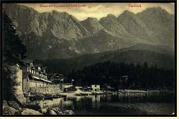 Eibsee Mit Zugspitze Und Hotel Eibsee -  Ansichtskarte Ca.1910    (2684) - Zugspitze