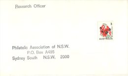 (117) Australian Cover Posted (no Postmark) To Research Officer, Philatelic Association (1970´s) - Briefe U. Dokumente