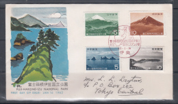 Japan 1962 2nd National Park Series, Mt. Fuji FDC - Vulkanen