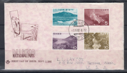 Japan 1962 2nd National Park Series, Mt. Chausu, Mt. Nantai FDC - Volcans