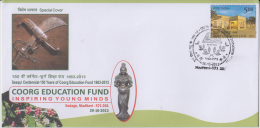 India 2013  Coorg Education Fund   Madikeri  Special Cover # 81099 - Lettres & Documents