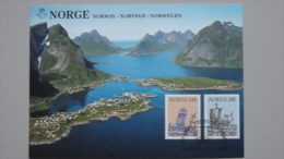 Norwegen 891/2 Yt 847/8 Maximumkarte MK/MC, SST GOTHEX 1985, Nordnorwegische Boote - Cartoline Maximum