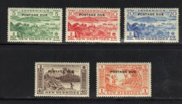 NOUVELLES HEBRIDES N° Taxes 41 à 45 * - Timbres-taxe