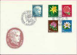 Flowers - Pro Juventute, 1.12.1964., Switzerland, FDC - Brieven En Documenten