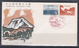 Japan 1965 2nd National Park Series, Daisen-Oki, Mt. Daisen FDC - Volcanos