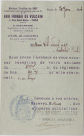 SEMEUSE - 1913 - CARTE ENTIER Avec REPIQUAGE PRIVE Des FORGES De VULCAIN à PARIS - Overprinter Postcards (before 1995)