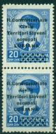 OCCUPAZIONI 1941 LUBIANA SOPRASTAMPATI 20 D AZZURRO  COPPIA  GOMMA ORIGINALE - Ljubljana