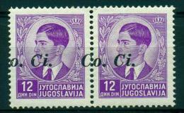 OCCUPAZIONI 1941 LUBIANA SOPRASTAMPATI  12 D. VARIETA COPPIA MNH** FIRMATI BOLAFFI - Ljubljana