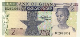 BILLET # GHANA # 1982  # 2 CEDIS   #  PICK 18 # NEUF  # - Ghana