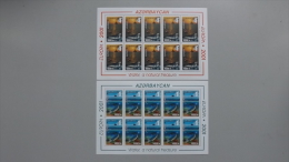 Aserbaidschan 494/5 A ++/mnh, Kleinbogen/sheet, EUROPA/CEPT 2001, Wasser - Azerbeidzjan