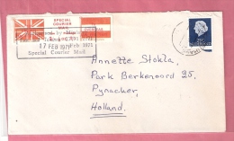 OMSLAG PWS SPECIAL COURIER MAIL GREAT BRITAIN > OVERSEAS AUTHORISED BY MINISTRY 17.2.1971 - Storia Postale