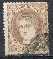 Sello 200 Mils. Alegoria 1870, Num 109b º - Used Stamps