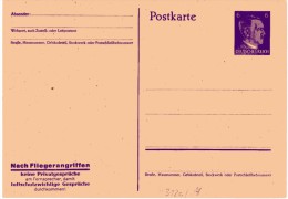 DR Ganzsachenpostkarte P 312a/04 M. Propag.-Zudruck "Nach Fliegerangriffen.." Ungebraucht - Brieven En Documenten