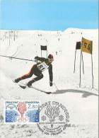 CM Andorre - 1984 - Jeux Olympiques D'Hiver - Sarajevo - Le Ski - Cartes-Maximum (CM)