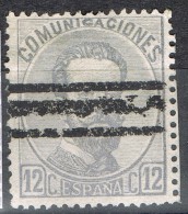 Sello 12 Cts Amadeo 1872, Variedad Color Barrado,  Num 122 As º - Usados