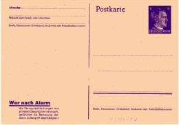 DR Ganzsachenpostkarte P 312a/07 M. Propag.-Zudruck " Wer Nach Alarm..." Ungebraucht - Brieven En Documenten