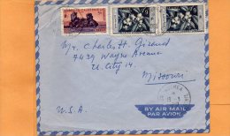 New Caledonia Old Cover Mailed To USA - Briefe U. Dokumente