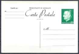 1977 MONACO Entier CP33** Carte Prince Rainier - Entiers Postaux