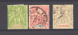 Réunion :  Yv  46-48  (o)                  ,      N3 - Used Stamps