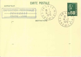Exposition Régionale Jeunesse - Lucé - 1977 - Overprinter Postcards (before 1995)