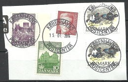 DENMARK Dänemark Danmark Cover Cut Out With Stamps + Nice Cancels 2014 - Gebraucht